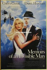 g308 MEMOIRS OF AN INVISIBLE MAN DS one-sheet movie poster '92 Chase, Hannah