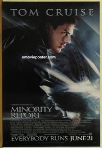 g312 MINORITY REPORT DS advance style B one-sheet movie poster '02 Cruise