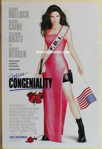g316 MISS CONGENIALITY DS advance one-sheet movie poster '00 Sandra Bullock