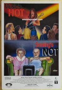 g326 MUSIC'S HOT SMOKING'S NOT special poster '93