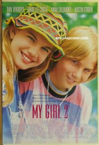 g329 MY GIRL 2 DS one-sheet movie poster '94 Anna Chlumsky, Aykroyd, Curtis