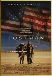 g354 POSTMAN DS advance one-sheet movie poster '97 Kevin Costner, Patton