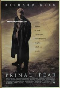 g357 PRIMAL FEAR DS one-sheet movie poster '96 Richard Gere, Ed Norton