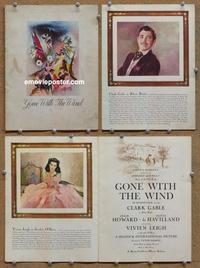 f327 GONE WITH THE WIND movie program '39 Clark Gable, Leigh