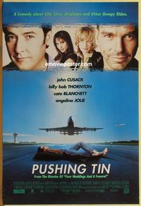g362 PUSHING TIN DS one-sheet movie poster '99 John Cusack, Thornton