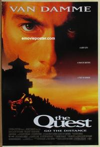 g363 QUEST one-sheet movie poster '96 Jean-Claude Van Damme, martial arts!