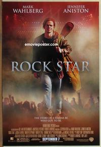 g380 ROCK STAR DS advance one-sheet movie poster '01 Wahlberg, Aniston