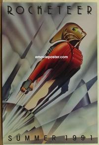 g381 ROCKETEER DS teaser one-sheet movie poster '91 Connelly, Campbell