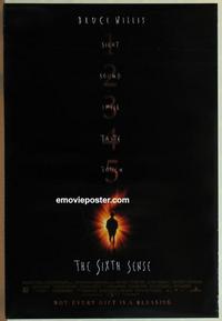 g420 SIXTH SENSE DS one-sheet movie poster '99 M. Night Shyamalan, Willis