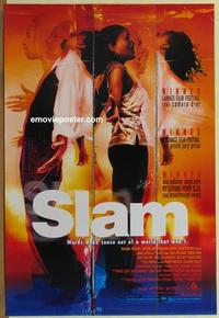 g423 SLAM DS one-sheet movie poster '98 Marc Levin, ghetto gang wars!
