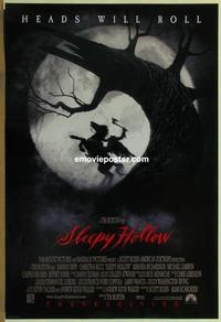 g424 SLEEPY HOLLOW DS advance one-sheet movie poster '99 Johnny Depp, Burton