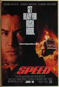 g432 SPEED DS advance one-sheet movie poster '94 Keanu Reeves, Bullock