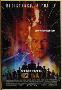 g442 STAR TREK: FIRST CONTACT advance one-sheet movie poster '96 Stewart