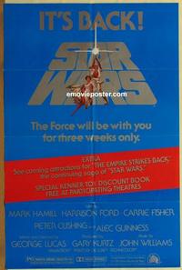 f012 STAR WARS 1sh movie poster R79 George Lucas, Harrison Ford