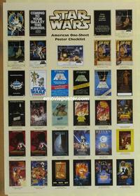 f030 STAR WARS CHECKLIST 1sh movie poster '97 great images!