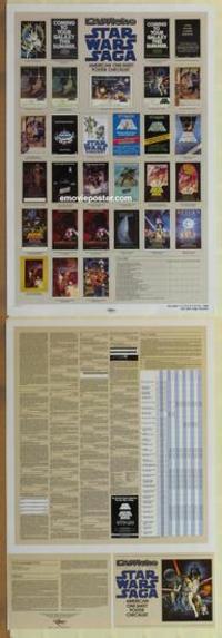 f029 STAR WARS CHECKLIST DS 'Kilian' 1sh movie poster '85 cool!