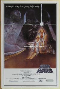 f005 STAR WARS REPRODUCTION style A 1sh movie poster '77 George Lucas