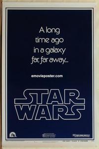 f006 STAR WARS style B teaser 1sh movie poster '77 George Lucas