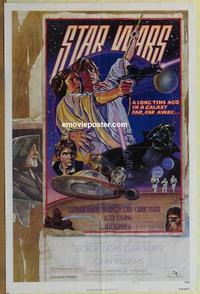 f010 STAR WARS NSS style D 1sh 1978 George Lucas classic, circus poster art by Struzan & White!