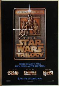 g449 STAR WARS TRILOGY DS 1sh movie poster '97 George Lucas