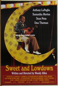 g463 SWEET & LOWDOWN DS one-sheet movie poster '99 Sean Penn, Woody Allen