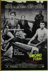 g465 SWORDFISH DS one-sheet movie poster '01 John Travolta, Hugh Jackman