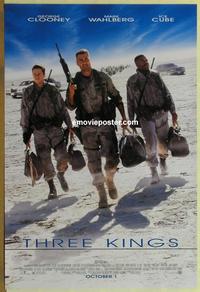 g475 THREE KINGS DS advance one-sheet movie poster '99 Clooney, Wahlberg