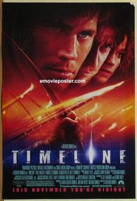 g476 TIMELINE DS advance one-sheet movie poster '03 Michael Crichton, sci-fi