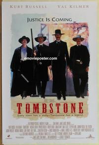 g483 TOMBSTONE DS one-sheet movie poster '93 Kurt Russell, Val Kilmer