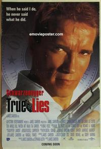 g494 TRUE LIES int'l advance one-sheet movie poster '94 Schwarzenegger