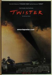 g496 TWISTER DS advance one-sheet movie poster '96 Bill Paxton, Helen Hunt