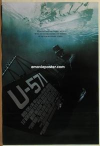 g497 U-571 DS one-sheet movie poster '00 McConaughey, cool submarine!