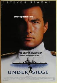 g499 UNDER SIEGE one-sheet movie poster '92 Steven Segal, Navy SEAL