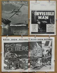 f392 UNIVERSAL WEEKLY movie trade magazine 9-23-33 Invisible Man!