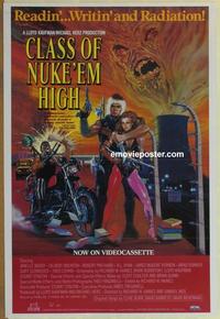 g116 CLASS OF NUKE 'EM HIGH video one-sheet movie poster '86 Troma!