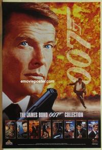 g256 JAMES BOND 007 COLLECTION video one-sheet movie poster '96 Roger Moore!