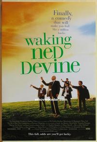g509 WAKING NED DEVINE DS advance one-sheet movie poster '98 Bannen, Kelly