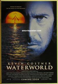 g515 WATERWORLD DS advance one-sheet movie poster '95 Kevin Costner, sci-fi