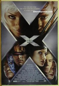 g529 X-MEN 2 DS int'l one-sheet movie poster '03 Patrick Stewart, Jackman