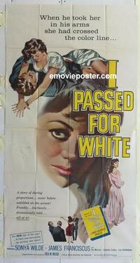 h008 I PASSED FOR WHITE 3sh '60 interracial love!