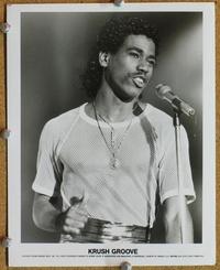 h639 KRUSH GROOVE 8x10 '85 close up of black musician!