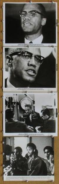 h409 MALCOLM X 4 8x10s '72 from his autobiography!