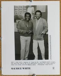 h667 MAURICE WHITE 8x10 '85 portrait with Ben E. King