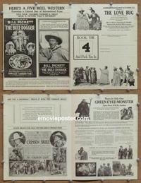 h380 LOVE BUG/CRIMSON SKULL/GREEN EYED MONSTER/BULL-DOGGER promo brochure '20s all-black quad-bill