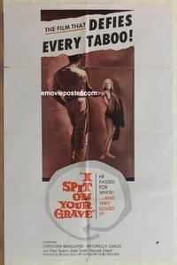 h043 I SPIT ON YOUR GRAVE 1sheet '63 interracial love