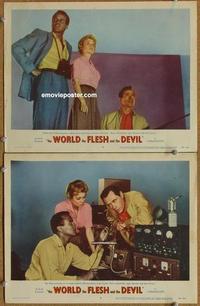 h361 WORLD, THE FLESH & THE DEVIL 2 LCs '59 Belafonte