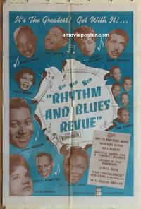 h063 RHYTHM & BLUES REVUE 1sheet '55 Nat King Cole