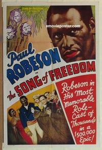 h066 SONG OF FREEDOM 1sh '38 Paul Robeson English movie!