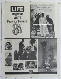 k246 8 1/2 Life Magazine 30x40 '63 Federico Fellini, Marcello Mastroianni,Claudia Cardinale