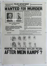 k250 AFTER MEIN KAMPF linen one-sheet movie poster '41 picture Hitler fears!